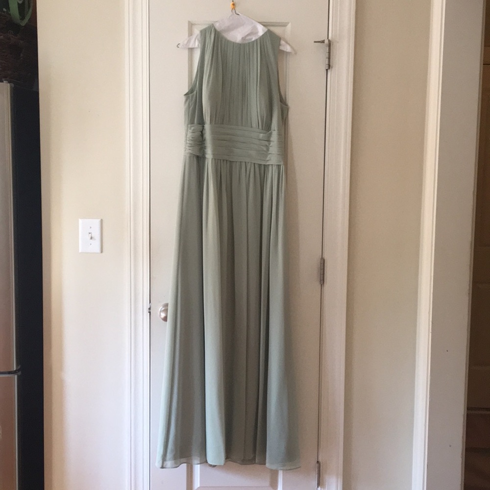 Bill Levkoff formal dress sage green SZ 14